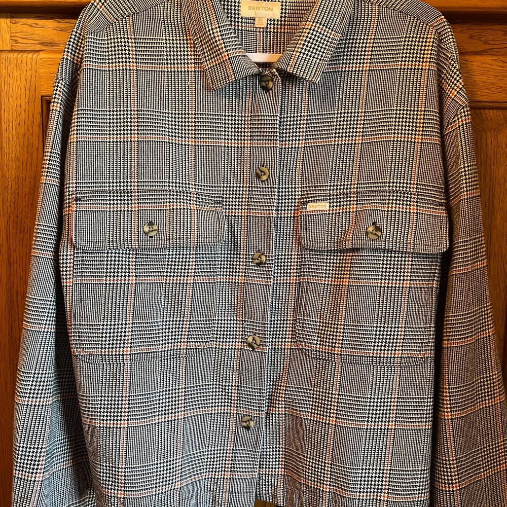 Brixton Black and White Plaid Jacket